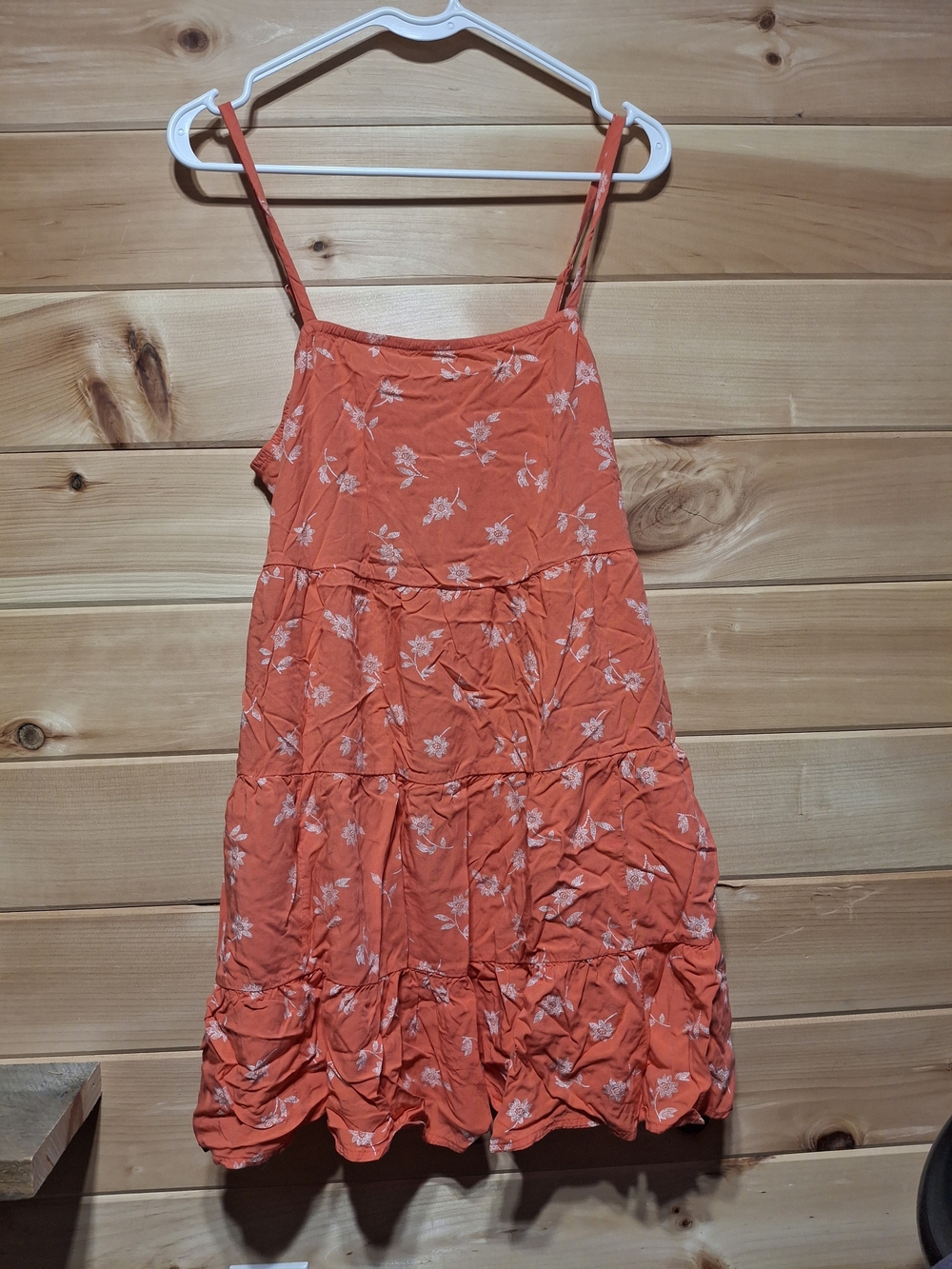 Old Navy Coral Floral Tiered Sundress
